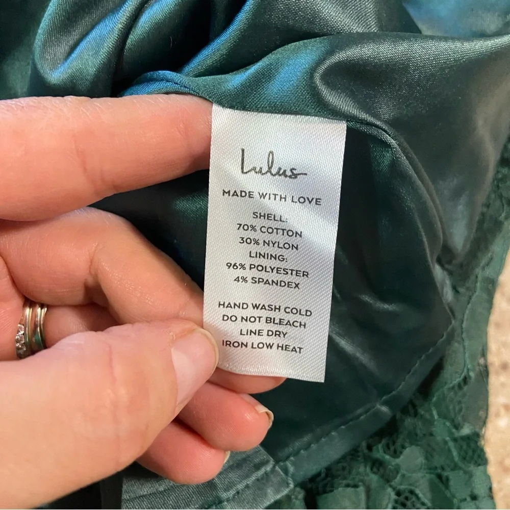 NWOT Lulus Molinetto Forest Green Lace Ruffled Tiered Sleeveless Maxi Dr…_7